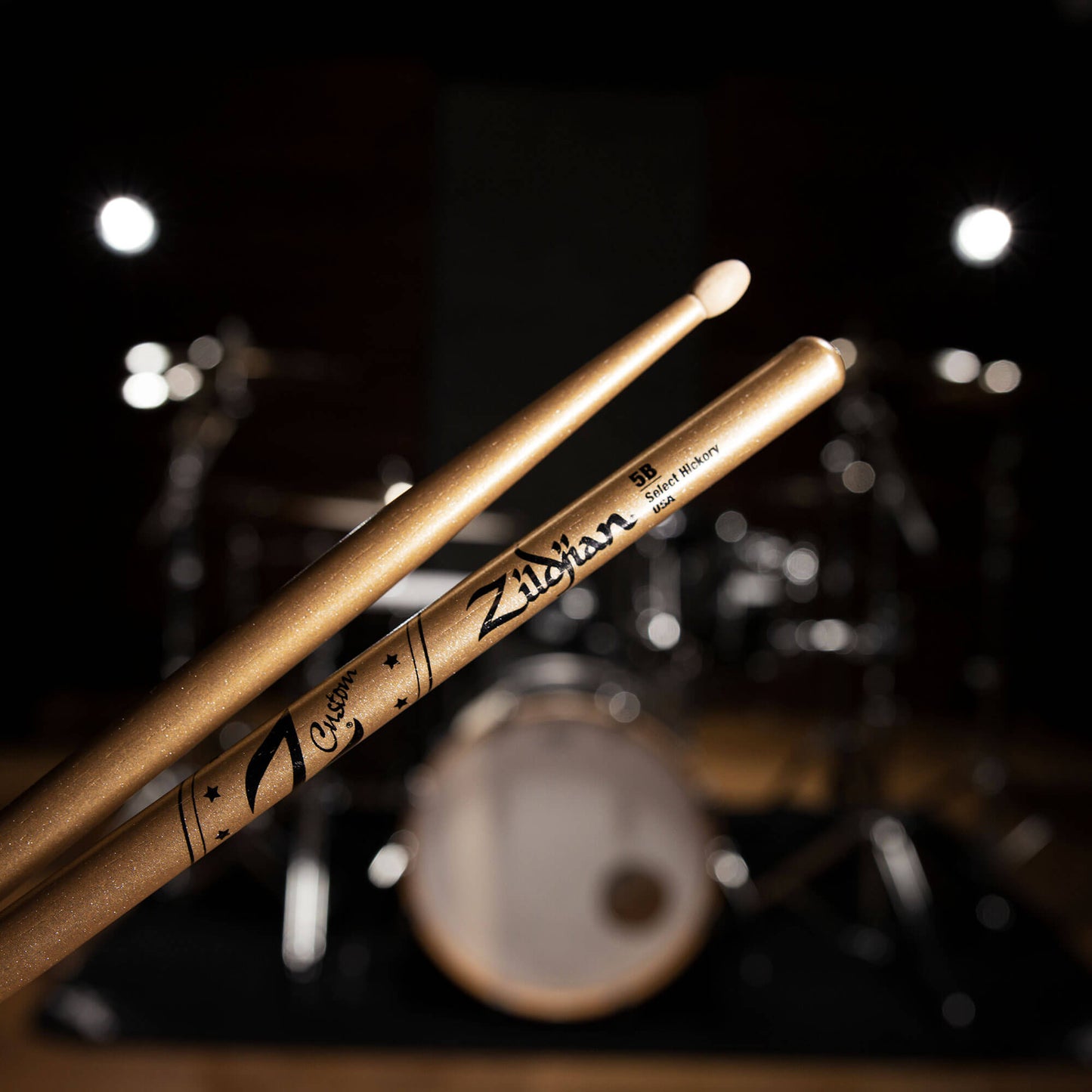 Z Custom LE Drumstick Collection 5B Gold Chroma, Wood Tip