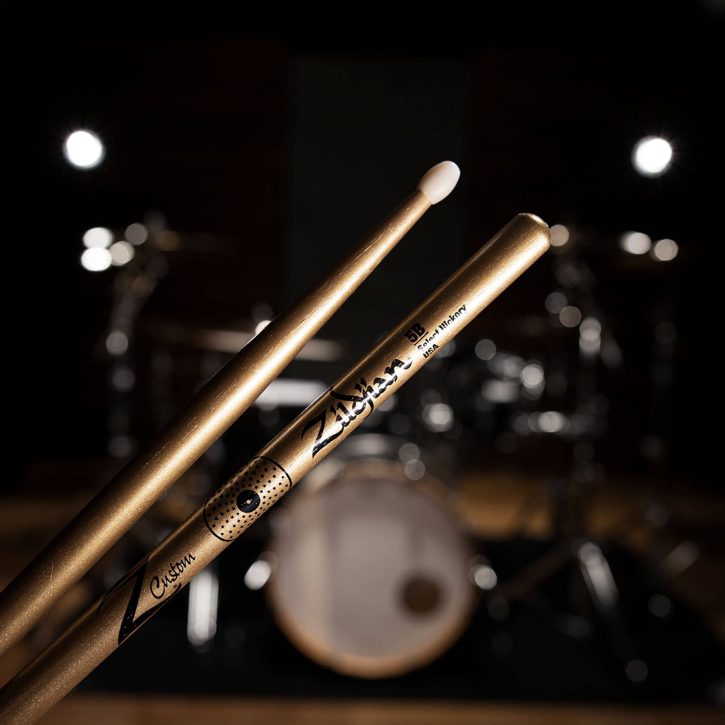 Z Custom LE Drumstick Collection 5B Gold Chroma, Nylon Tip