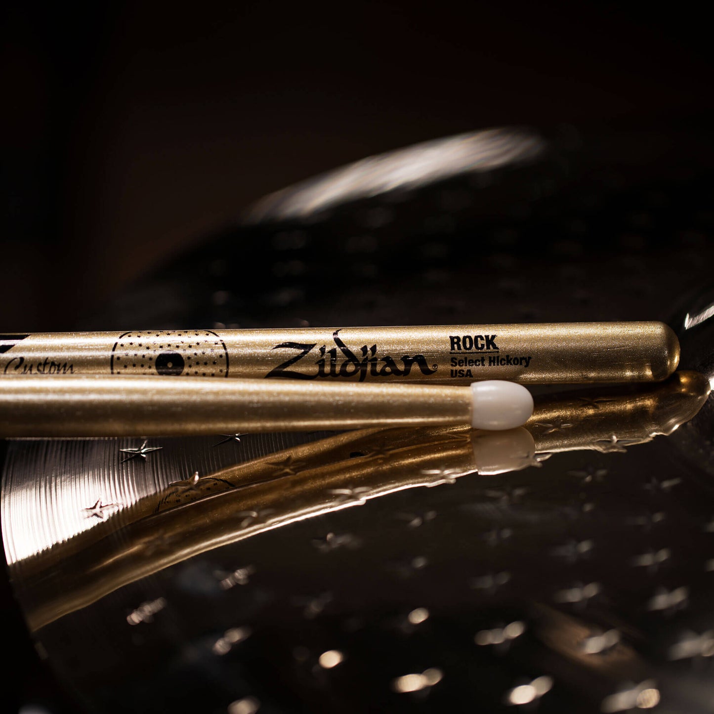 Z Custom LE Drumstick Collection ROCK Gold Chroma, Nylon Tip