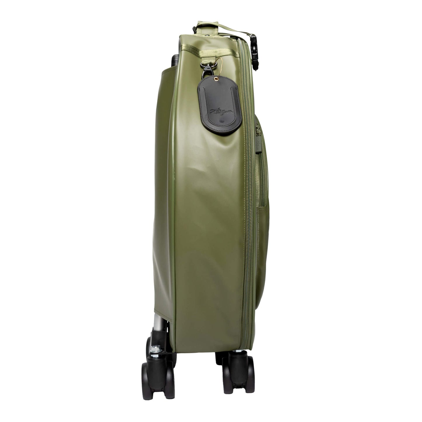 Side view of the Black Zildjian Touring 24" Rolling Cymbal Bag