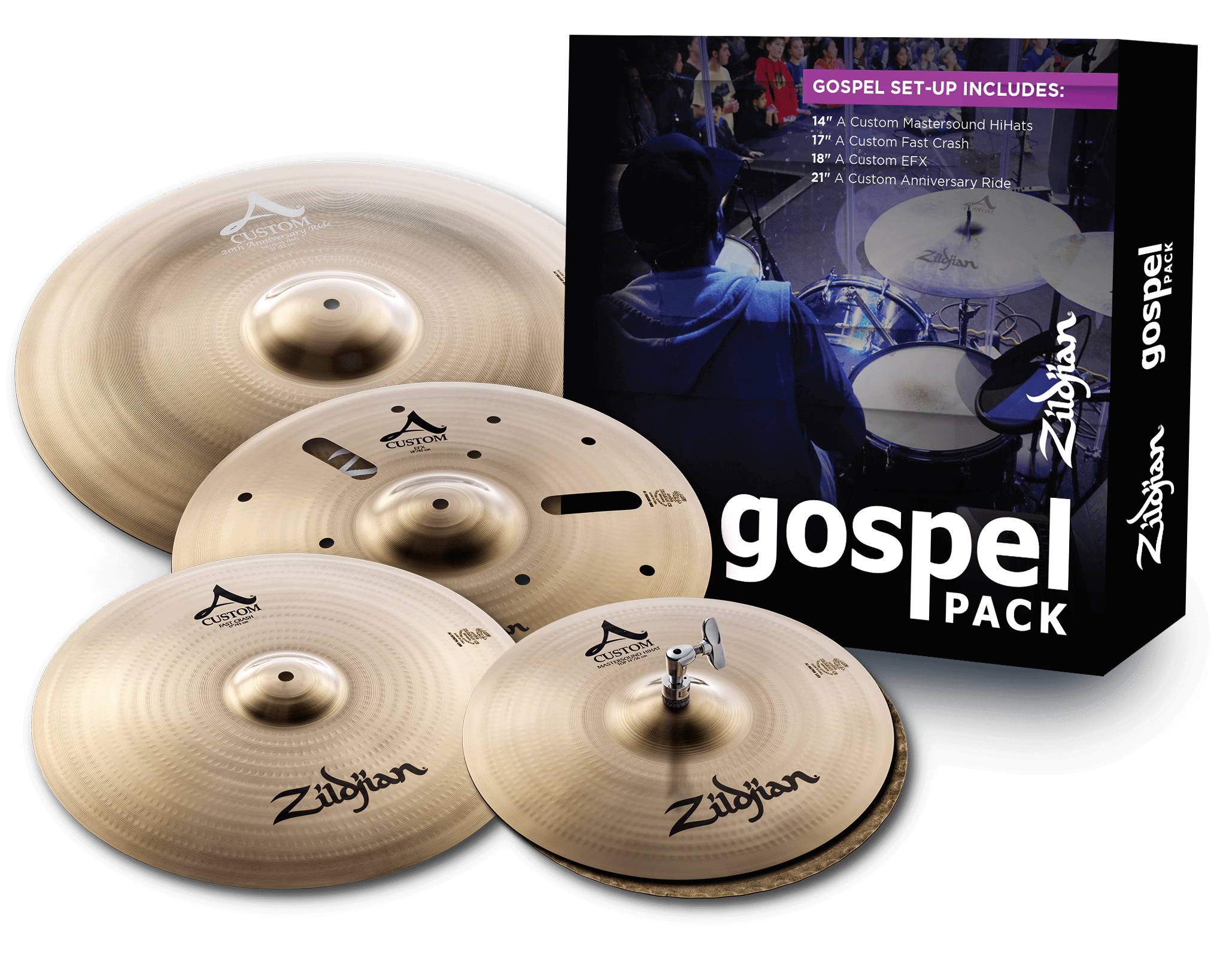 A Custom Gospel Cymbal Pack Zildjian a-custom-gospel-cymbal-pack-zildjian
