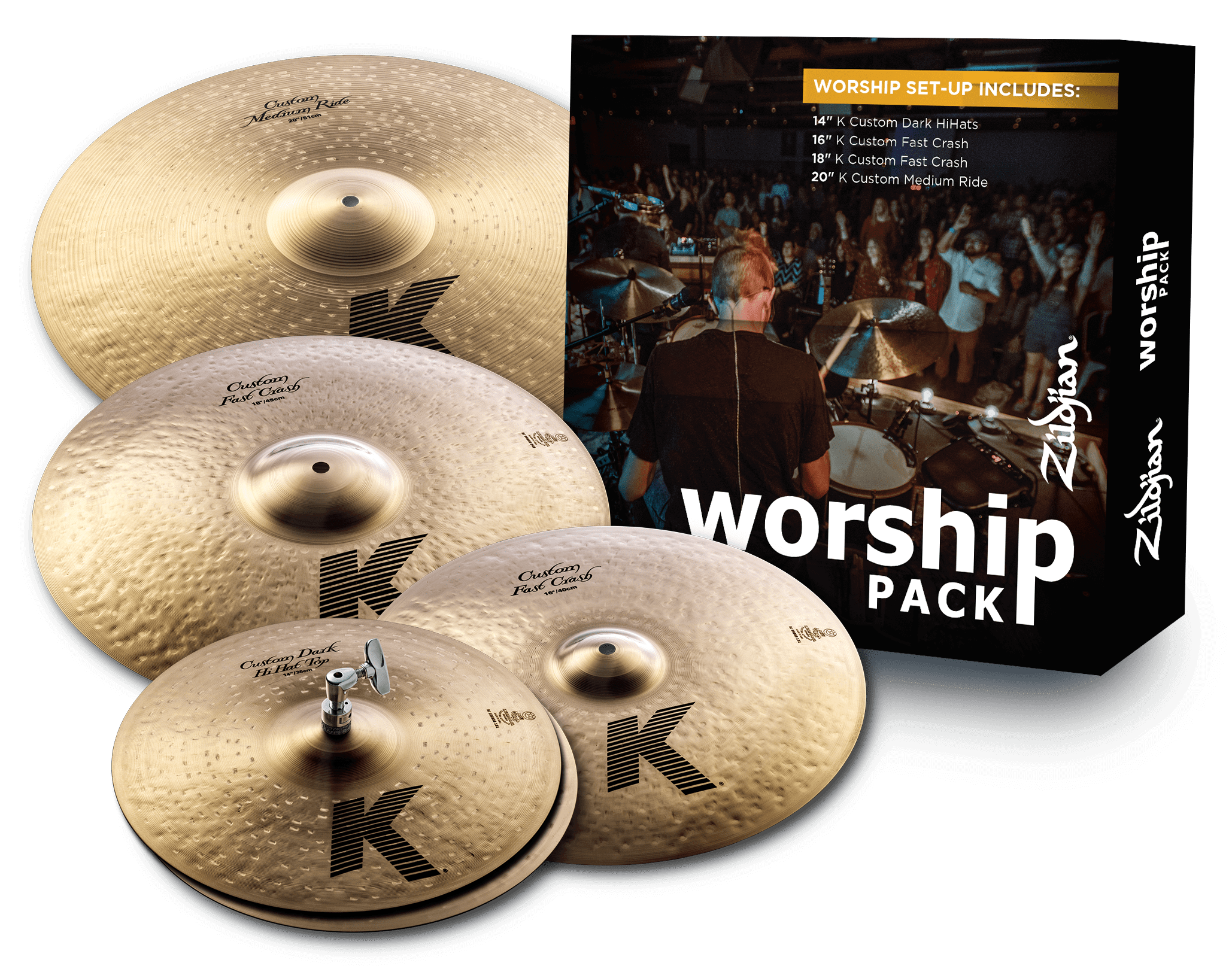 K Custom Worship Cymbal Pack Zildjian k-custom-worship-cymbal-pack-zildjian