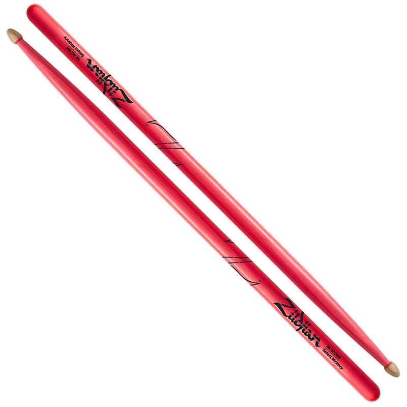 Zildjian 5A Acorn Wood Neon Pink Drumsticks