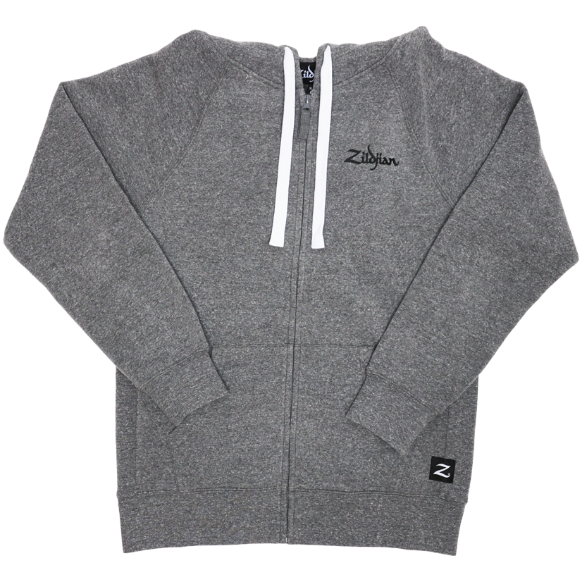 Zildjian Gray Zip Up Logo Hoodie Zildjian Gray Zip Up Logo Hoodie