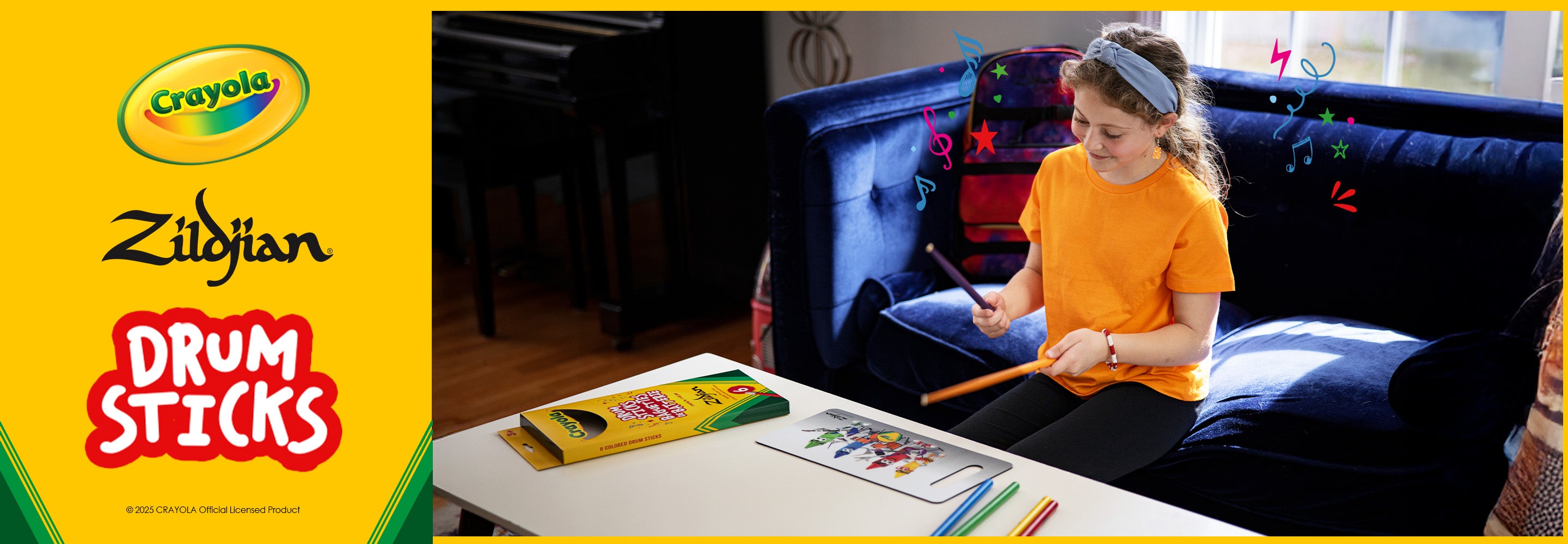 Zildjian x Crayola | Kids Drumstick Set