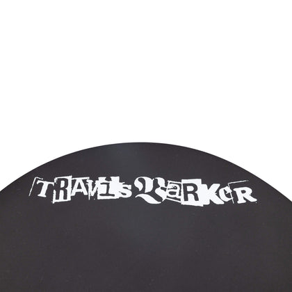 Travis Barker logo detail on the back side of practice pad