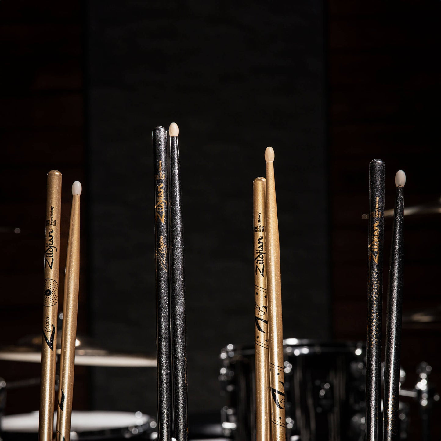 Z Custom LE Drumstick Collection 5A Gold Chroma, Nylon Tip