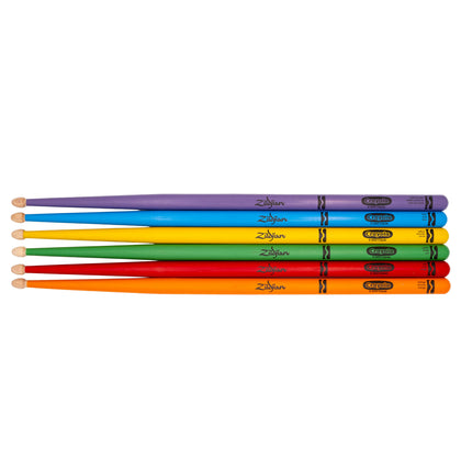 Zildjian x Crayola Pack, 6 Kids Drumsticks & Pad