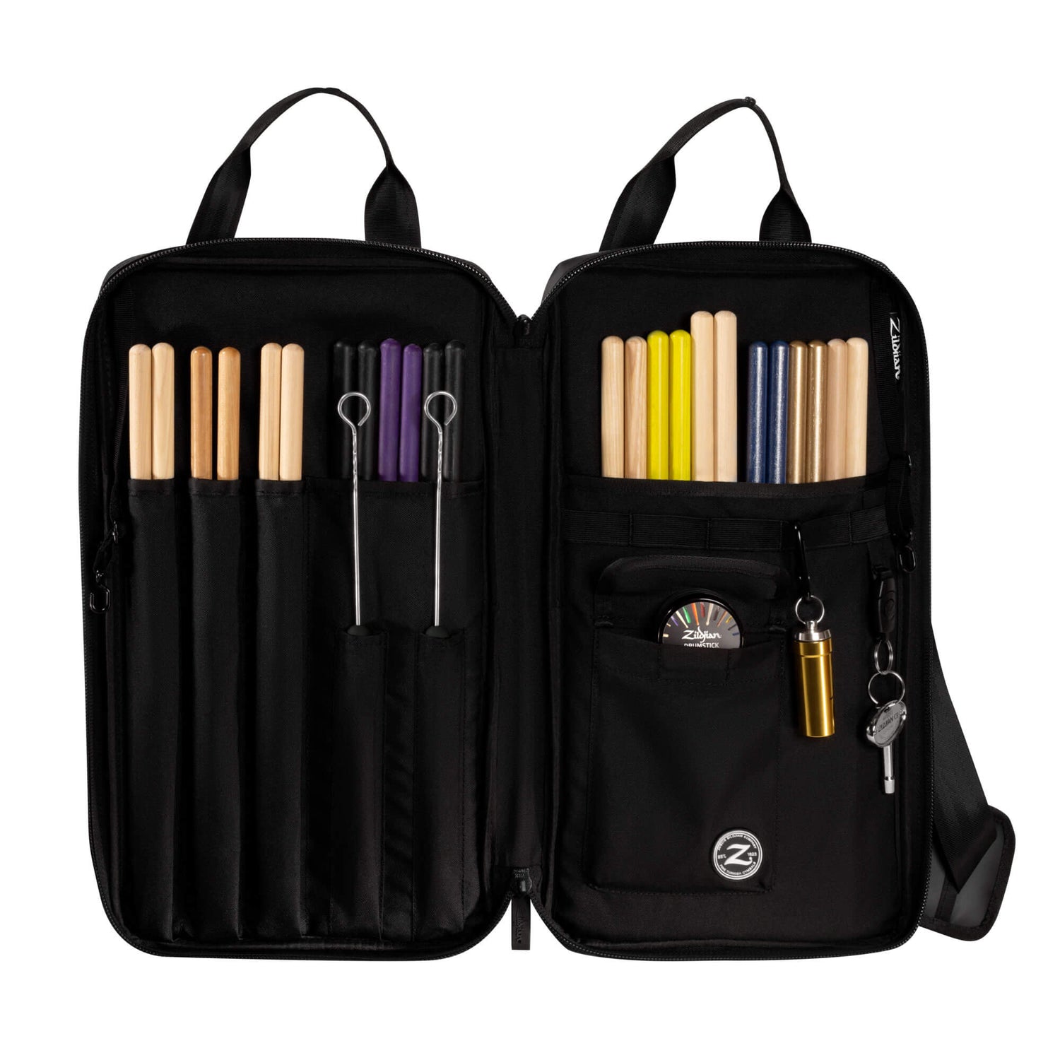 Zildjian Gigging Mini Stick Bag - Compact Drumstick Carrier With Pockets & Shoulder Strap (Midnight Color)