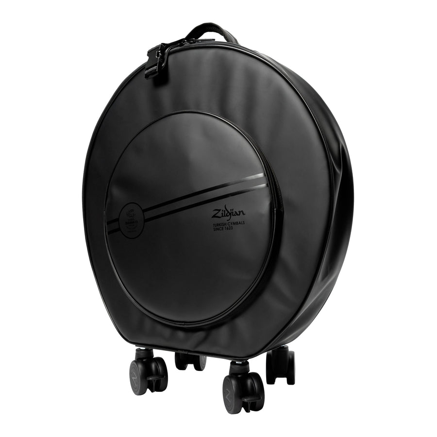 Black Zildjian Touring 24" Rolling Cymbal Bag on a slight angle