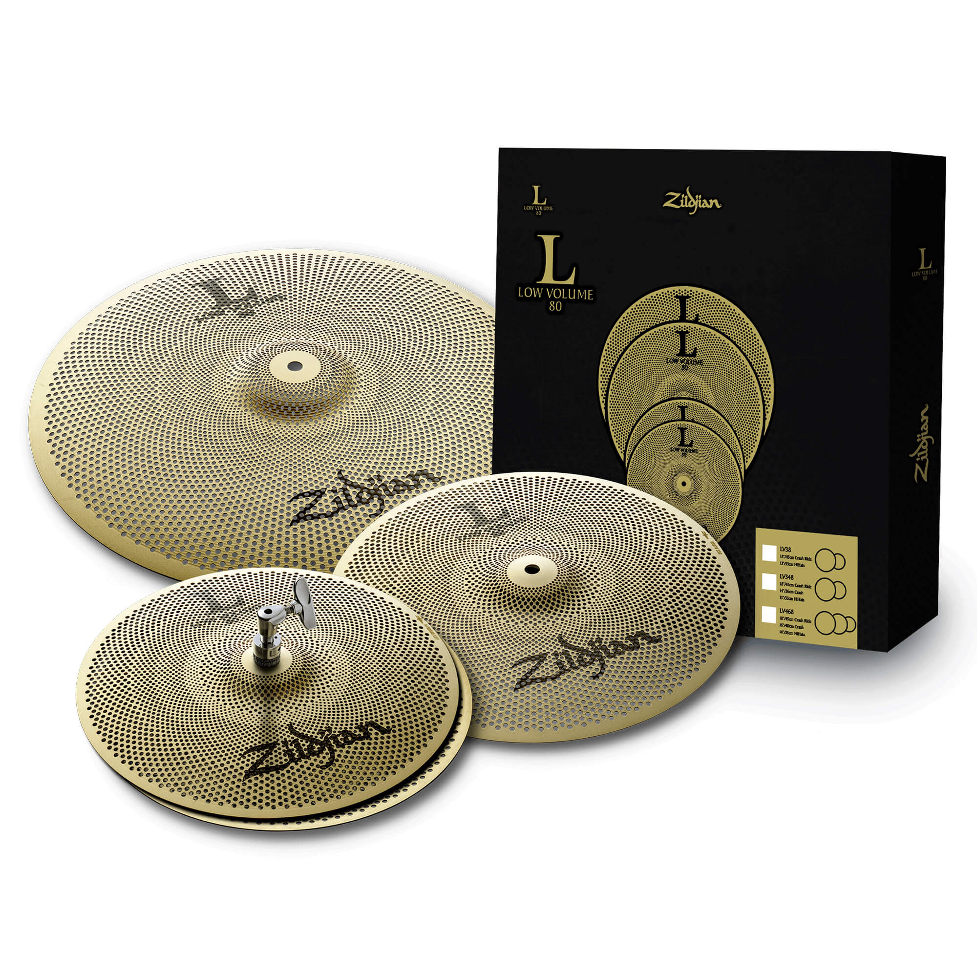 L80 Low Volume Cymbal Pack - 13/14/18