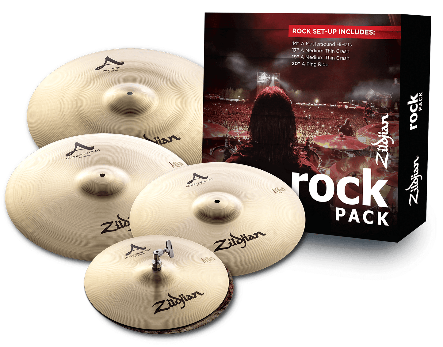A Zildjian Rock Cymbal Pack