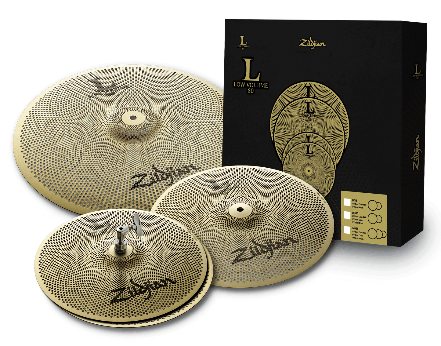 L80 Low Volume Cymbal Pack - 13/14/18"