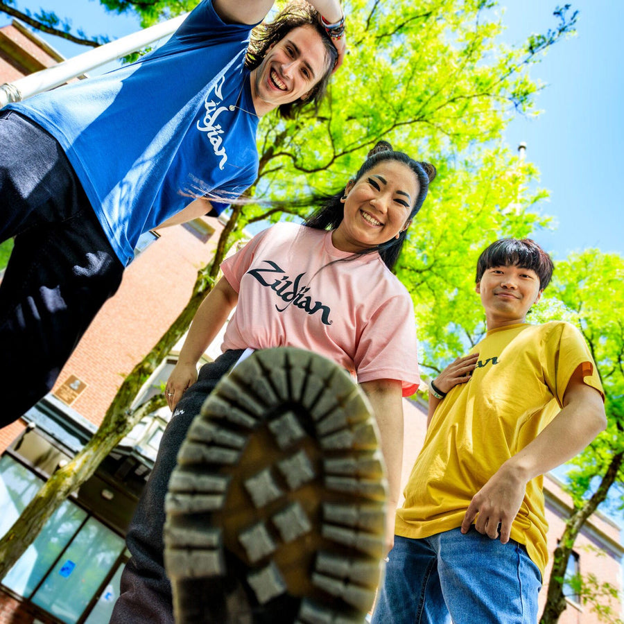 Fun Zildjian Lifestyle logo tee pose