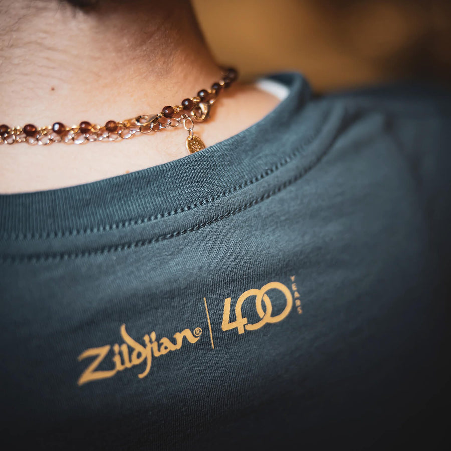 Zildjian Limited Edition 400th Anniversary Classical Tee Back logo closeup